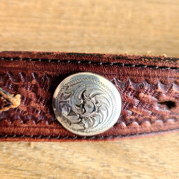 Wrangler handcrafted in Mexico Genuine top grain leather Western belt. - Picture 9 of 10